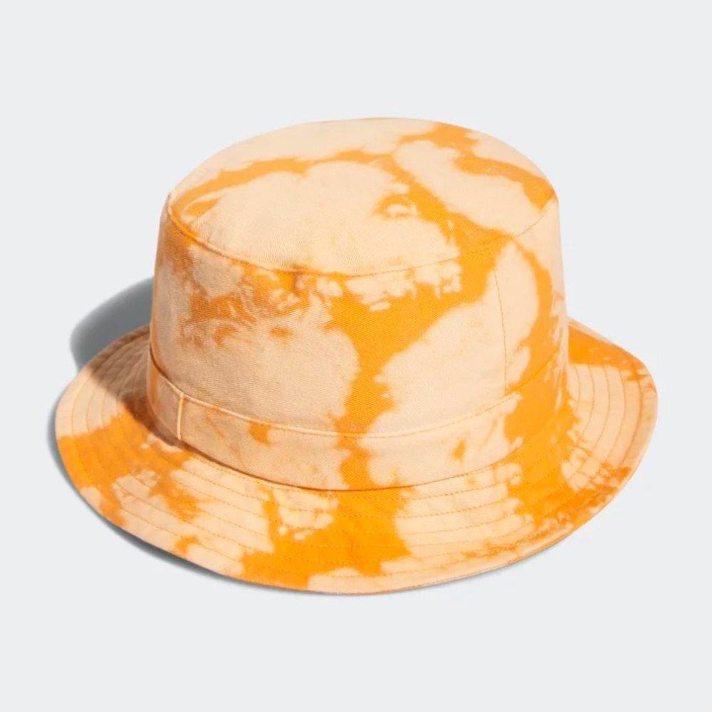 Adidas Originals Trefoil Reverse Tie Dye Bucket Hat Cap Orange EY5563 OSFM - New - Picture 4 of 7